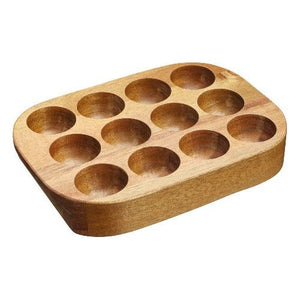 KitchenCraft Natural Elements Acacia Wood Egg Rack