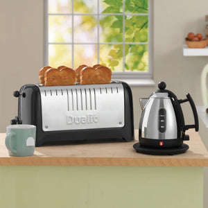 Dualit Lite 4 Long Slot Black Toaster