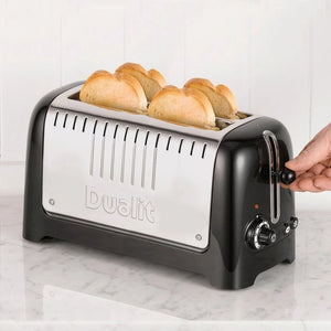 Dualit Lite 4 Long Slot Black Toaster