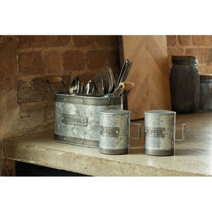 KitchenCraft Industrial Kitchen Galvanised Metal Salt Shaker