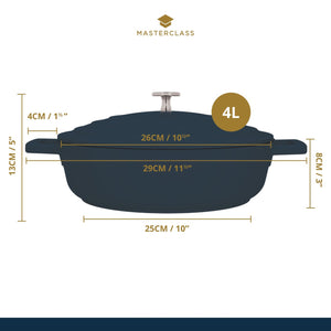 MasterClass Cast Aluminium Cream Casserole - All Sizes