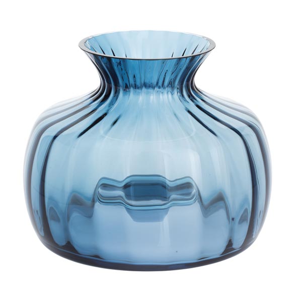 Dartington Cushion Ink Blue Medium Vase