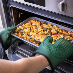 MasterClass Silicone Green Double Oven Gloves