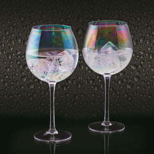 KitchenCraft Set 2 Iredescent Gin Glasses