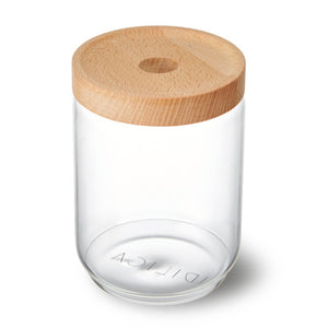 KitchenCraft Idilica 500Ml Glass Storage Jar With Beechwood Lid