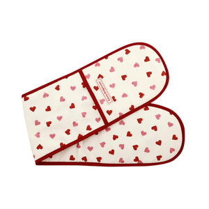 Emma Bridgewater Pink Hearts Double Oven Glove & Tea Towel Set