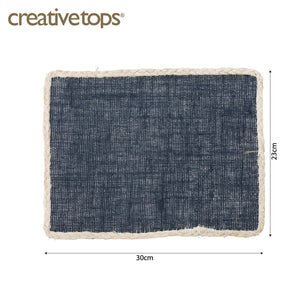 Creative Navy Rectangular Jute Placemats