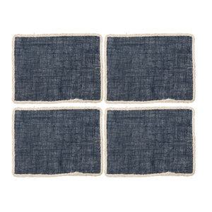 Creative Navy Rectangular Jute Placemats