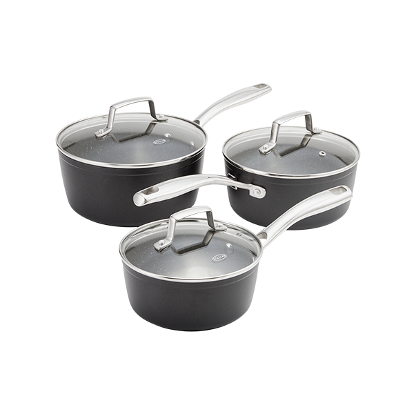 Stellar Rocktanium 3 Piece Saucepan Set