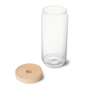 KitchenCraft Idilica 1Ltr Glass Storage Jar With Beechwood Lid