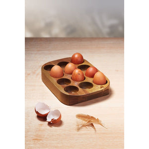 KitchenCraft Natural Elements Acacia Wood Egg Rack