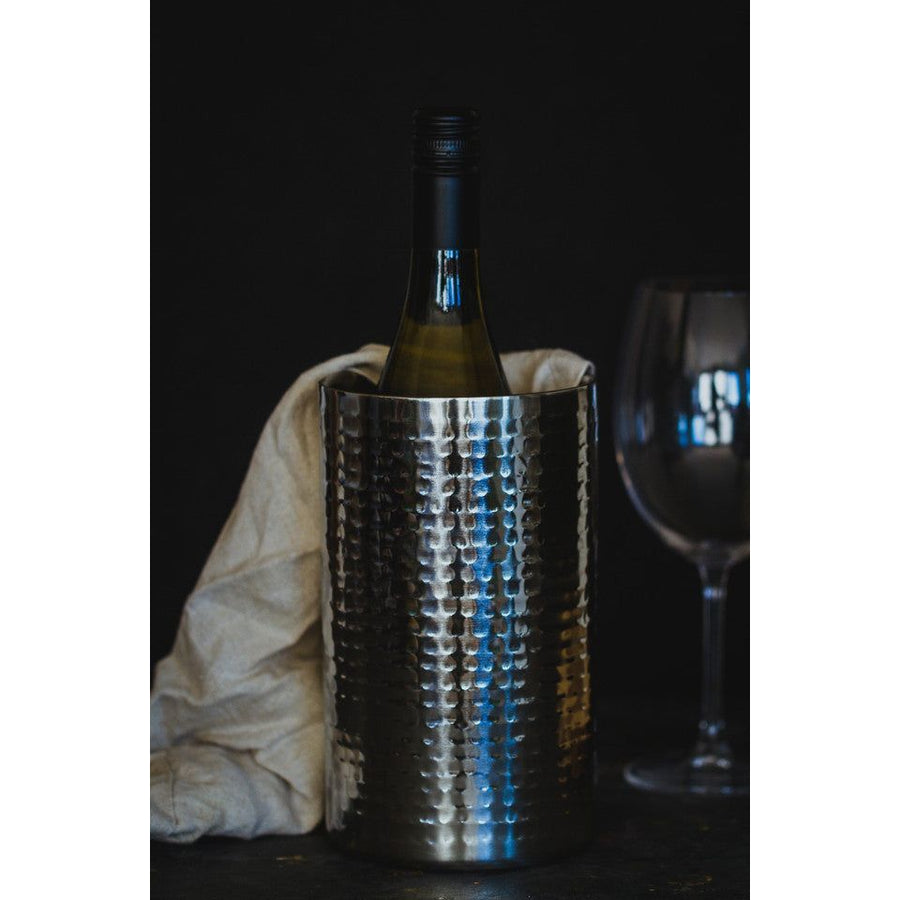 KitchenCraft BarCraft Stainless Steel Hammered Wine Cooler