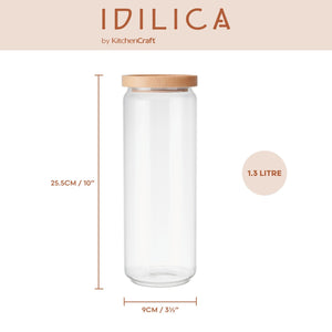 KitchenCraft Idilica 1.3Ltr Glass Storage Jar