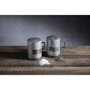 KitchenCraft Industrial Kitchen Galvanised Metal Salt Shaker