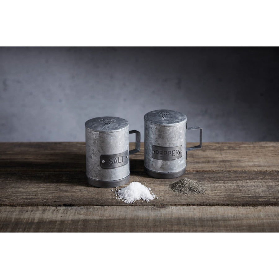 KitchenCraft Industrial Kitchen Galvanised Metal Salt Shaker