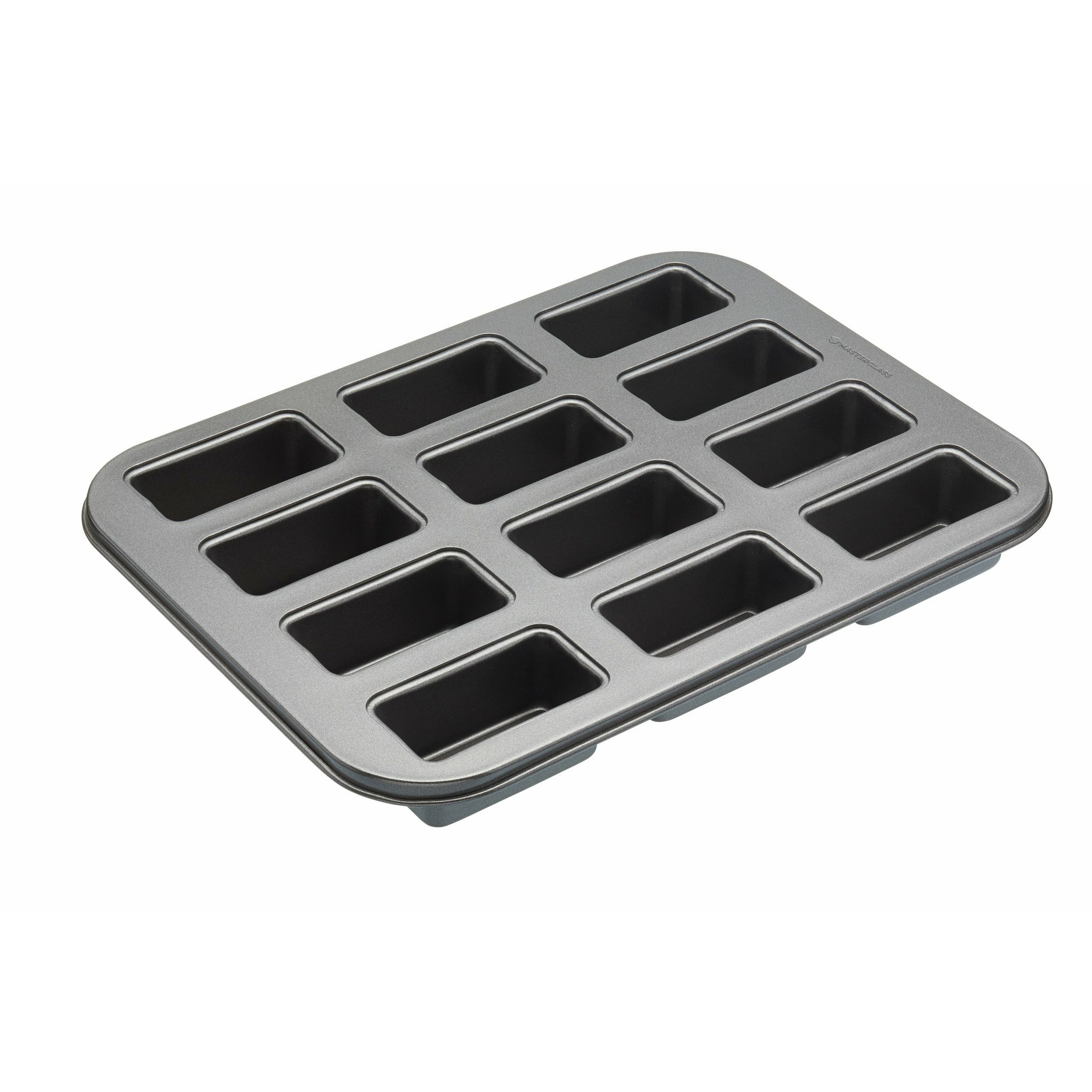MasterClass 12 Hole Mini Loaf Tin with Loose Bases and PFOA Non Stick in  Gift Box, Robust 1 mm Carbon Steel, 27 x 35.5 cm