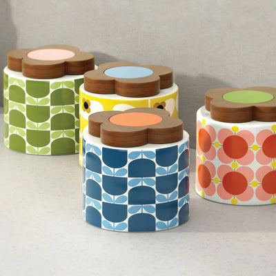 Orla Kiely Scribble Square Flower Seagrass Storage Container